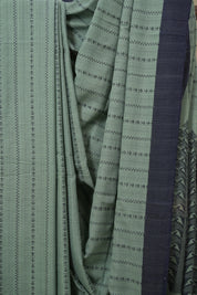 Seafoam Green Bengal Cotton Saree - SRSGBCS124