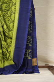 Parrot Green Pochampalli Cotton Ikat Saree - SRPGPCIS564