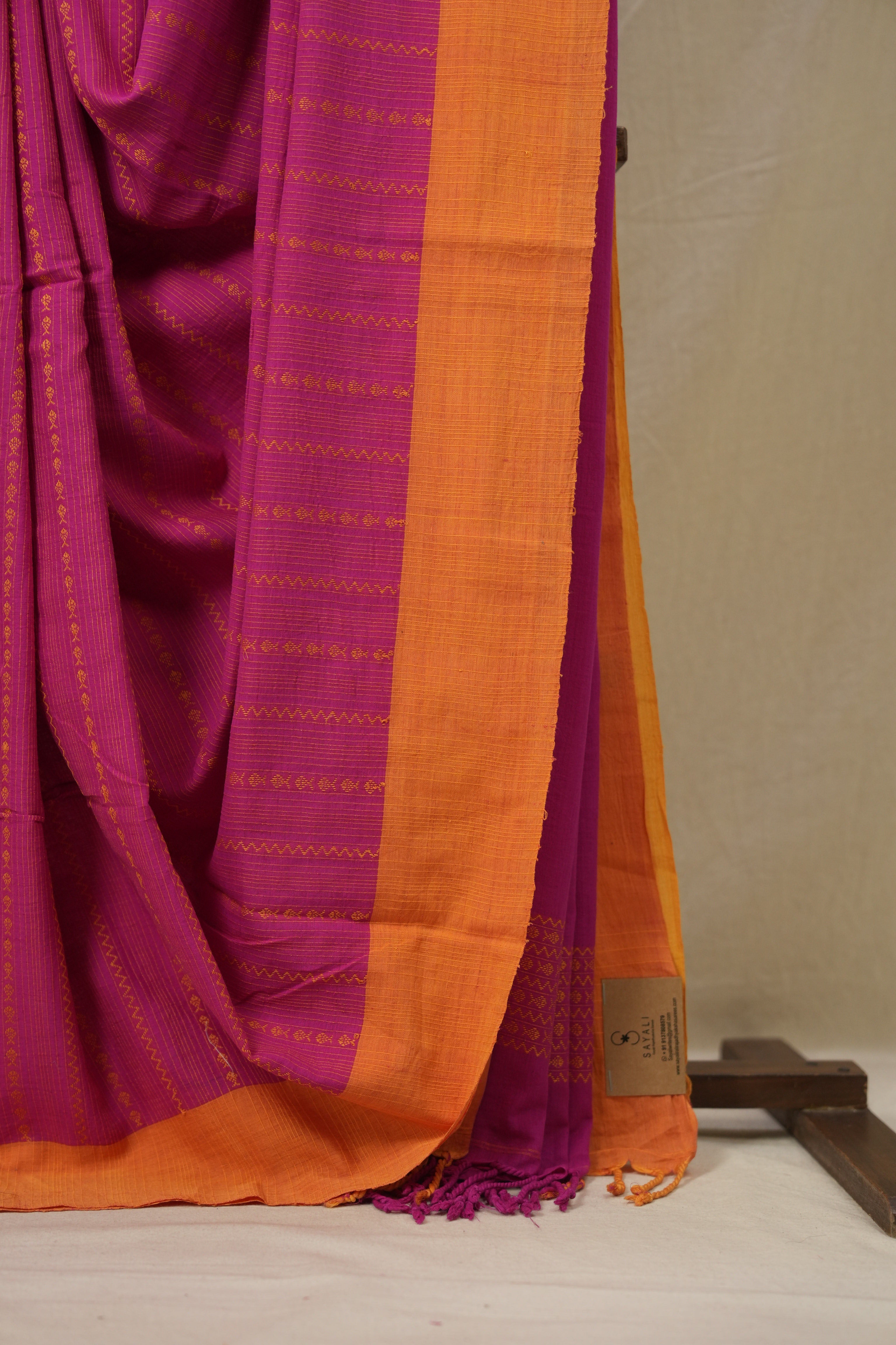 Rani Pink Bengal Cotton Saree - SRRPBCS123