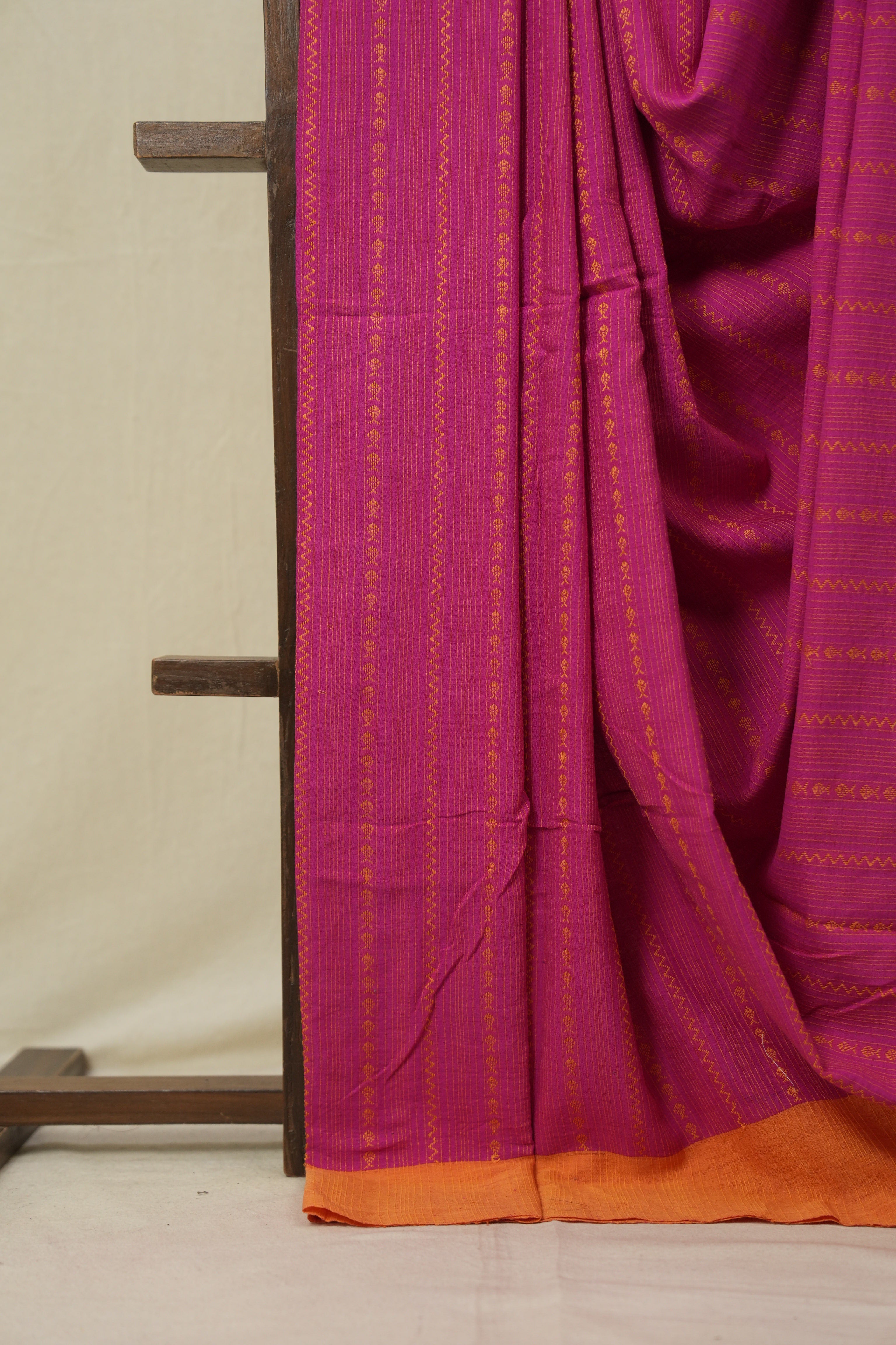 Rani Pink Bengal Cotton Saree - SRRPBCS123