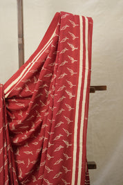 Maroon HBP Cotton Saree - SRMCS3046