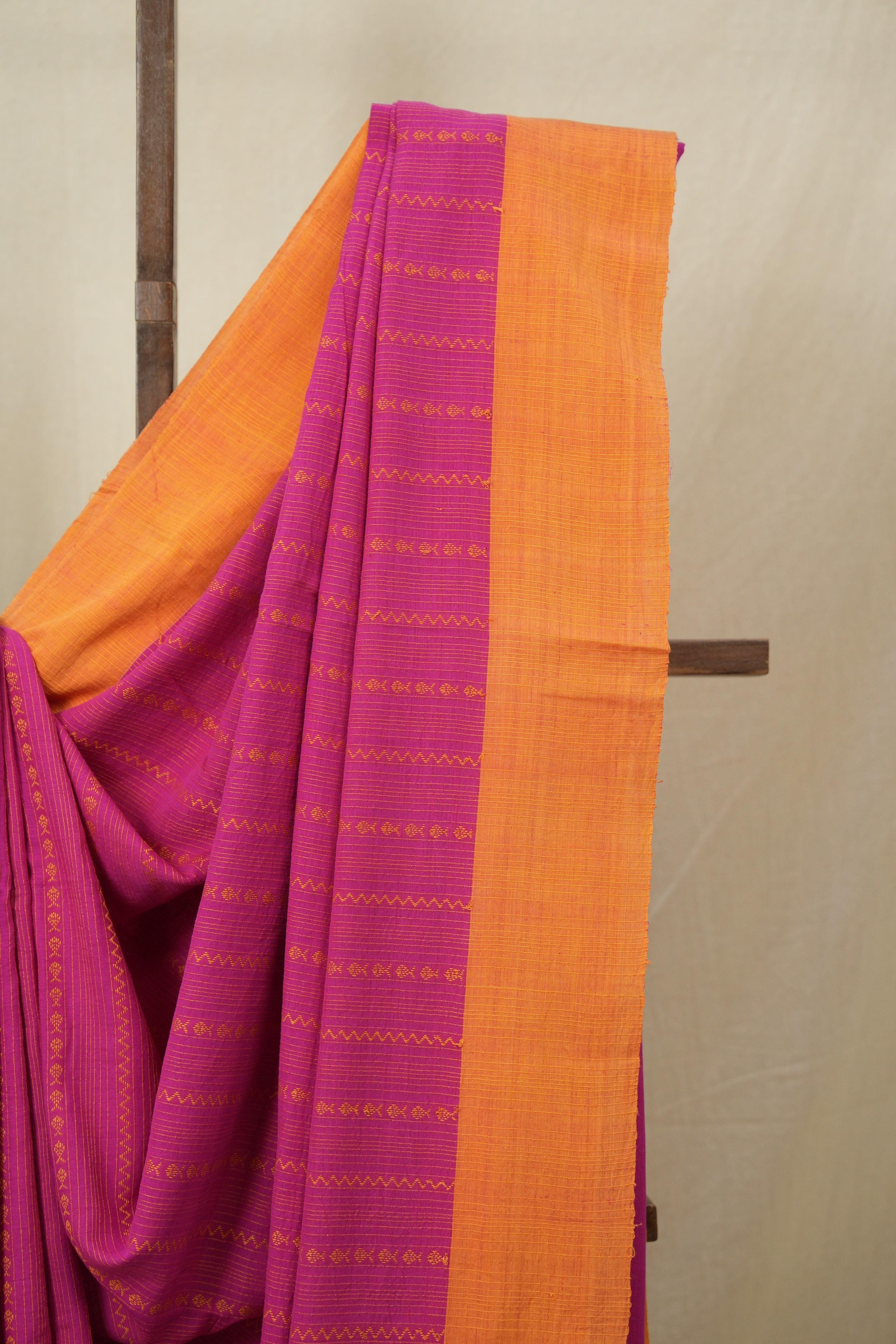 Rani Pink Bengal Cotton Saree - SRRPBCS123
