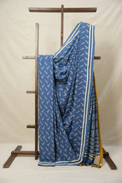 Blue HBP Cotton Saree - SRBCS3044