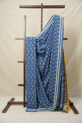 Blue HBP Cotton Saree - SRBCS3044