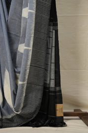 Powder Blue Pochampalli Cotton Ikat Saree - SRPBPCIS563