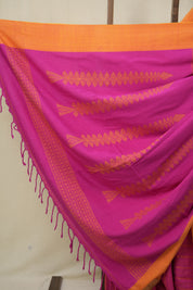 Rani Pink Bengal Cotton Saree - SRRPBCS123