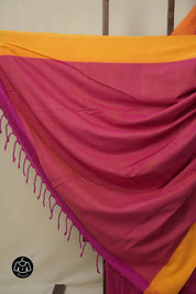 Rani Pink Bengal Cotton Saree - SRRPBCS123