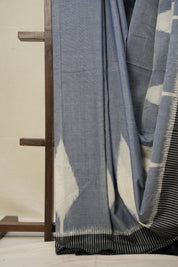 Powder Blue Pochampalli Cotton Ikat Saree - SRPBPCIS563