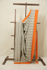 Cream Beige Bengal Cotton Saree - SRCBBCS125