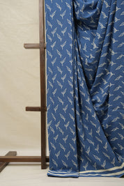 Blue HBP Cotton Saree - SRBCS3044