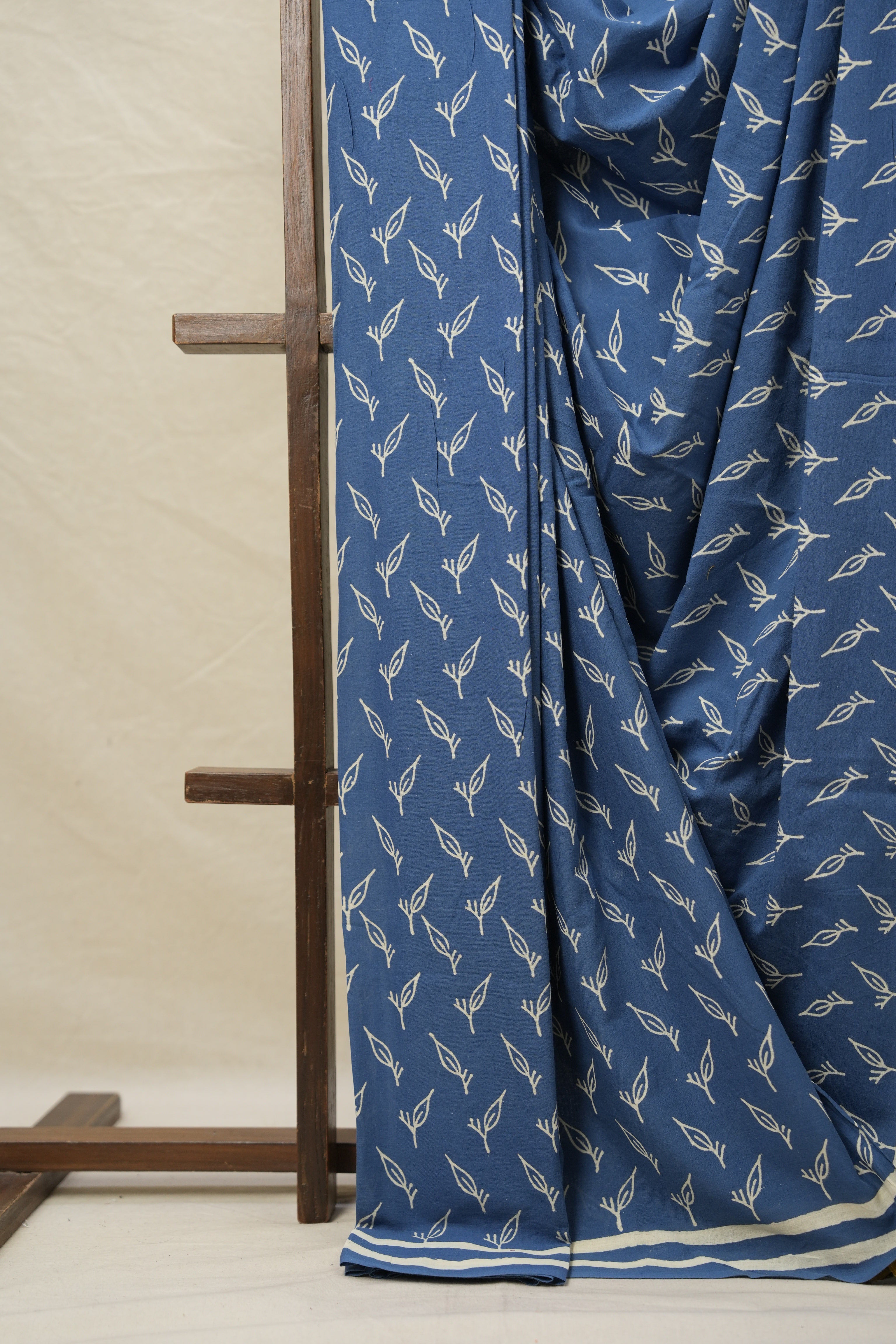 Blue HBP Cotton Saree - SRBCS3044