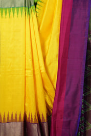 Yellow Pochampalli Silk Ikat Saree - SRYPSIS180