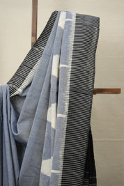 Powder Blue Pochampalli Cotton Ikat Saree - SRPBPCIS563