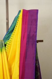 Yellow Pochampalli Silk Ikat Saree - SRYPSIS180