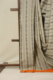 Cream Beige Bengal Cotton Saree - SRCBBCS125