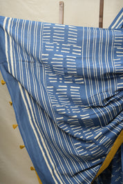 Blue HBP Cotton Saree - SRBCS3044