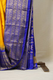 Mustard Yellow Pochampalli Silk Ikat Saree - SRMYPSIS181