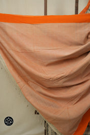 Cream Beige Bengal Cotton Saree - SRCBBCS125