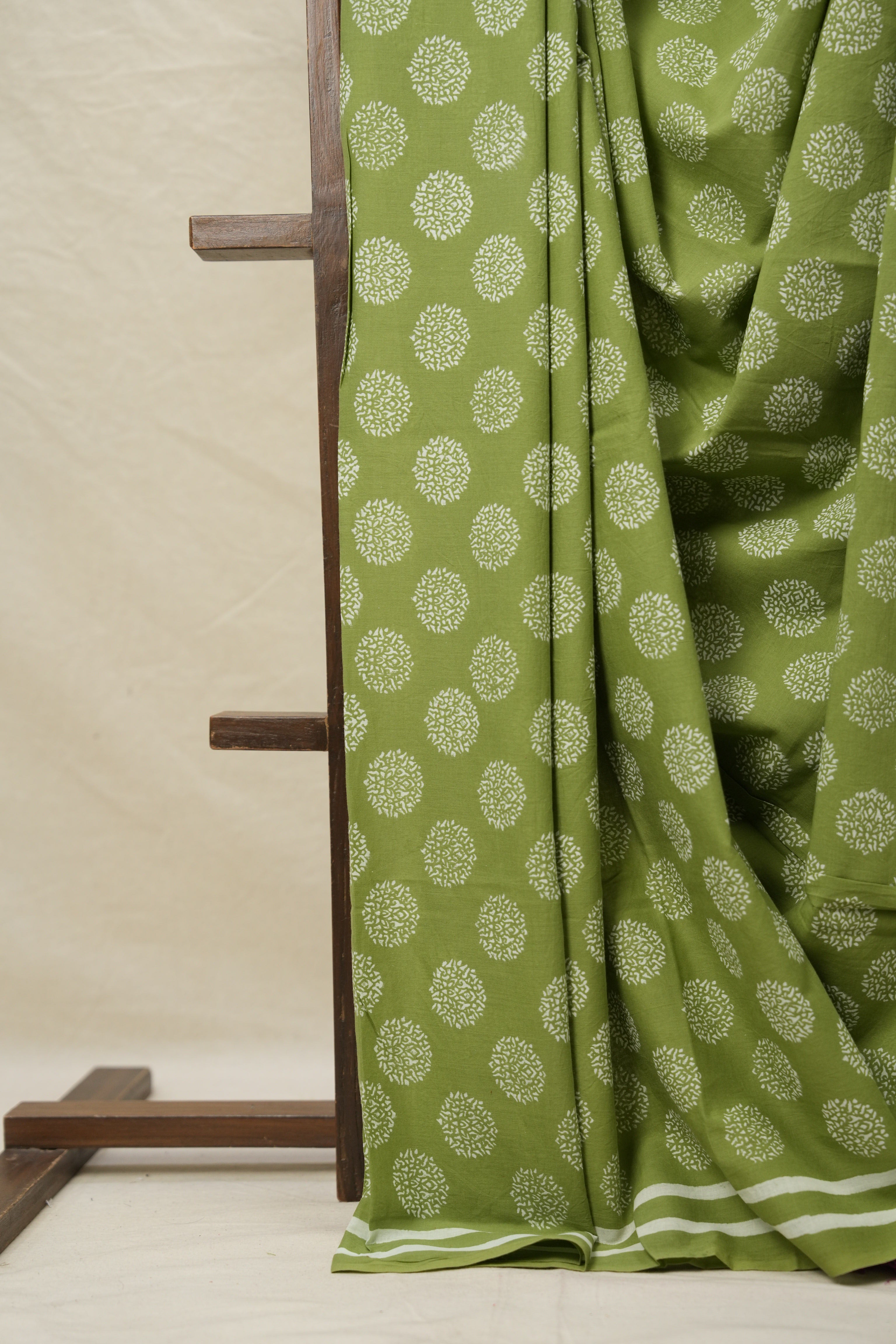 Pista Green HBP Cotton Saree - SRPGCS3045