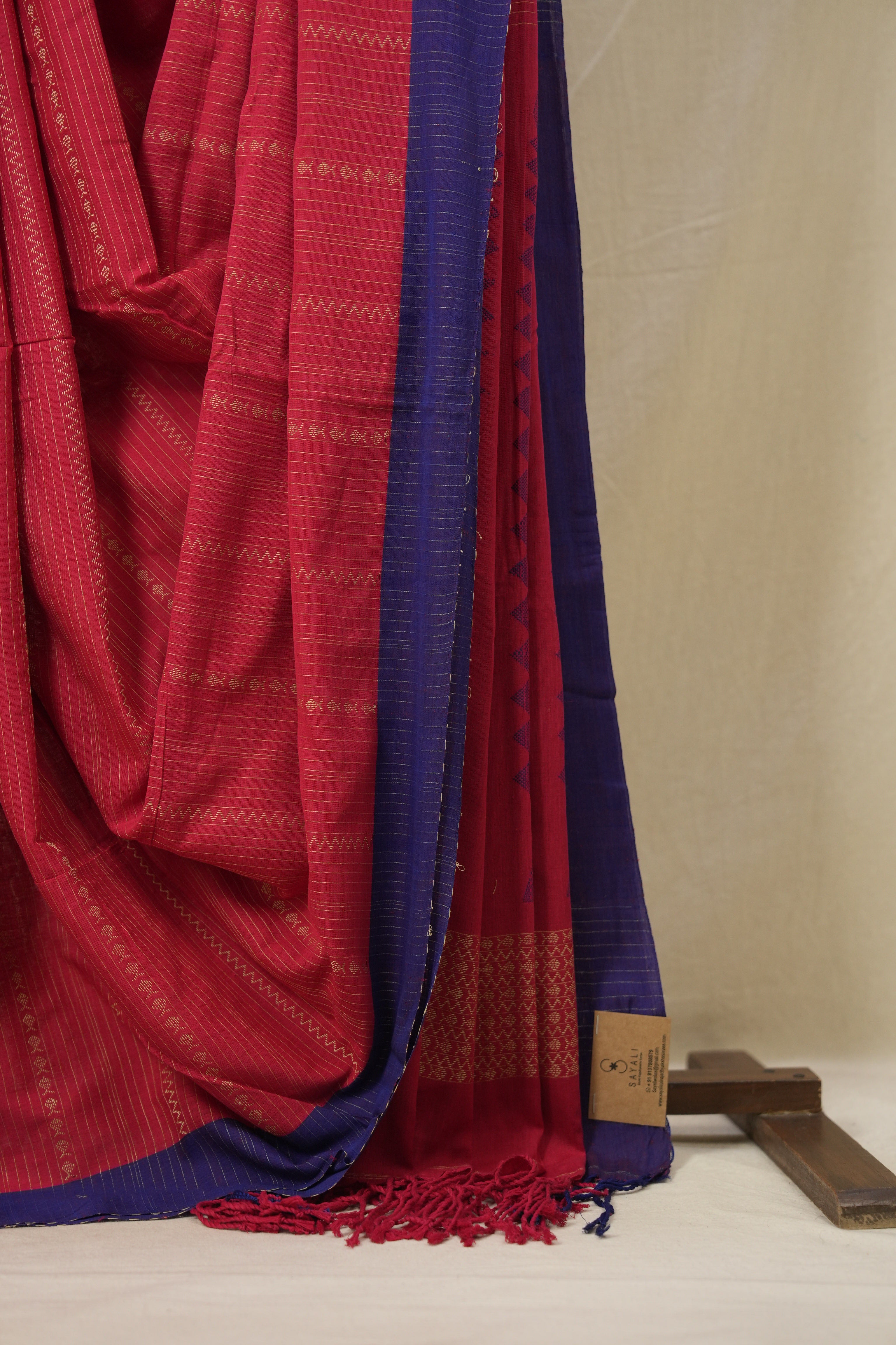 Red Bengal Cotton Saree - SRRBCS126