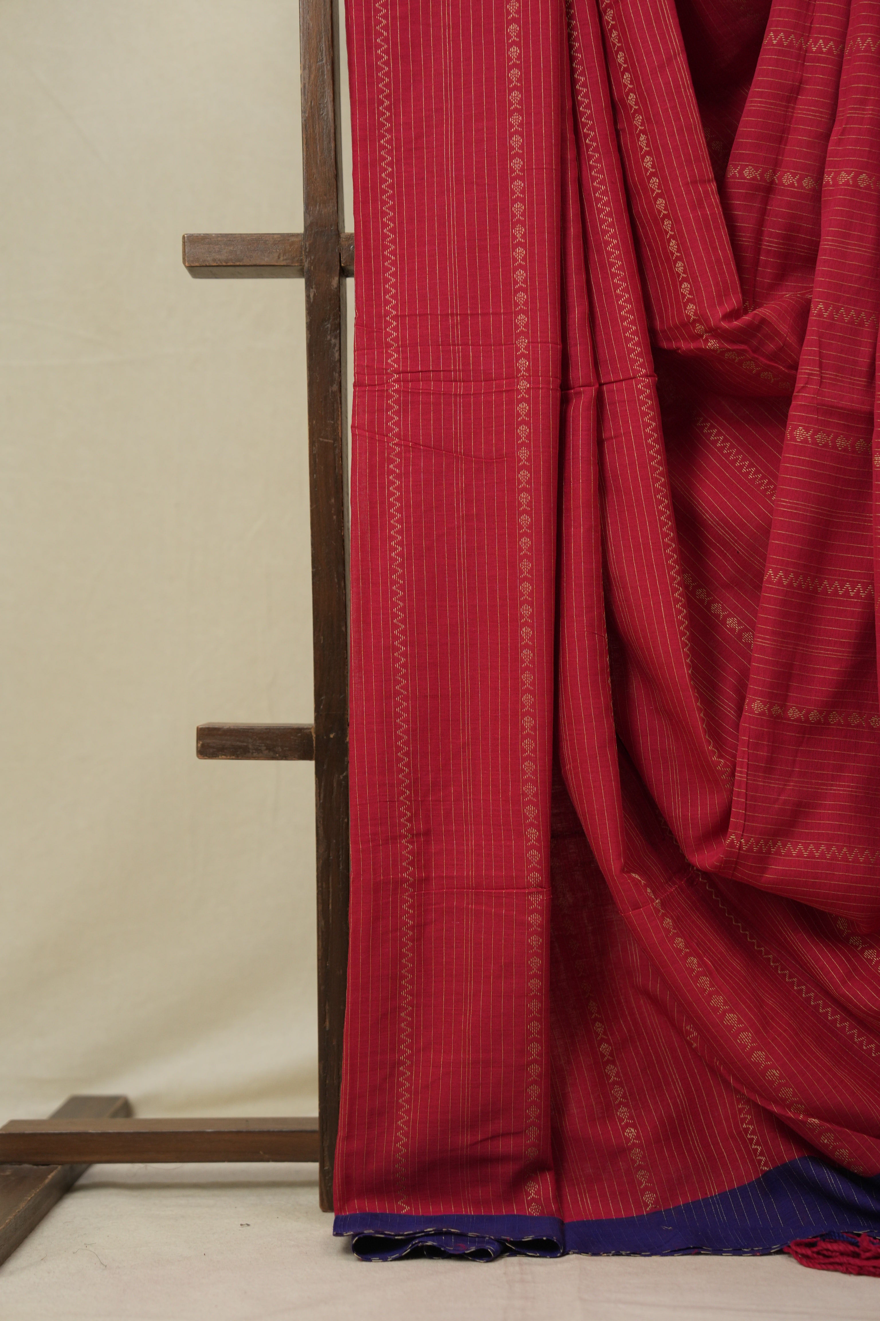 Red Bengal Cotton Saree - SRRBCS126