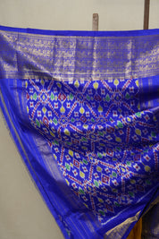 Mustard Yellow Pochampalli Silk Ikat Saree - SRMYPSIS181