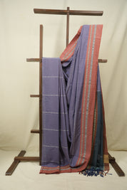 Purple Cotton IIkal Saree - SRPCIS1155
