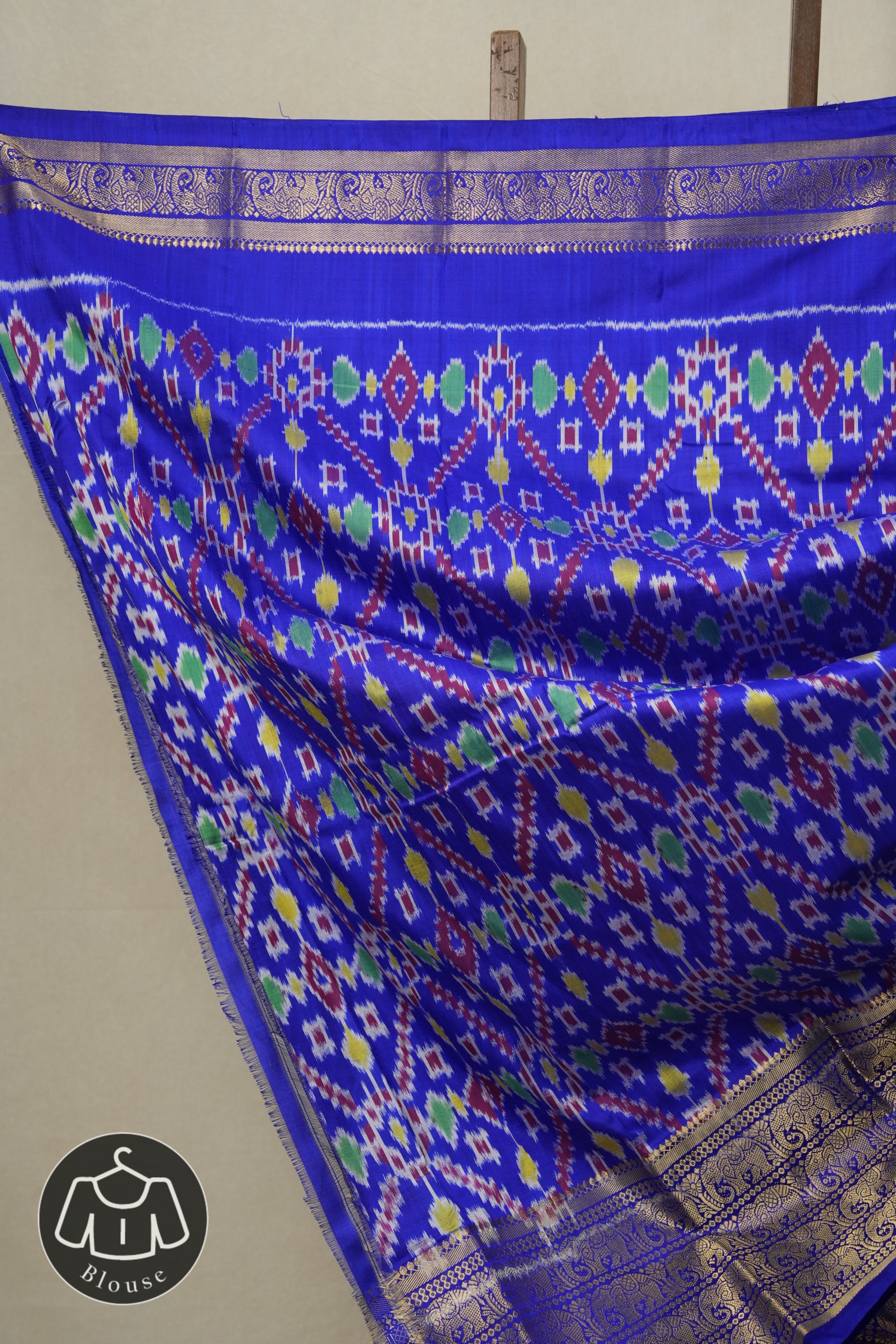 Mustard Yellow Pochampalli Silk Ikat Saree - SRMYPSIS181