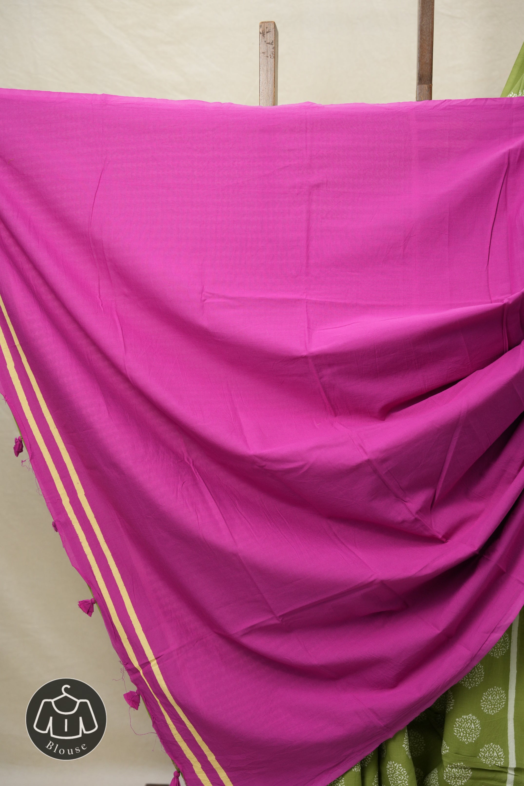 Pista Green HBP Cotton Saree - SRPGCS3045