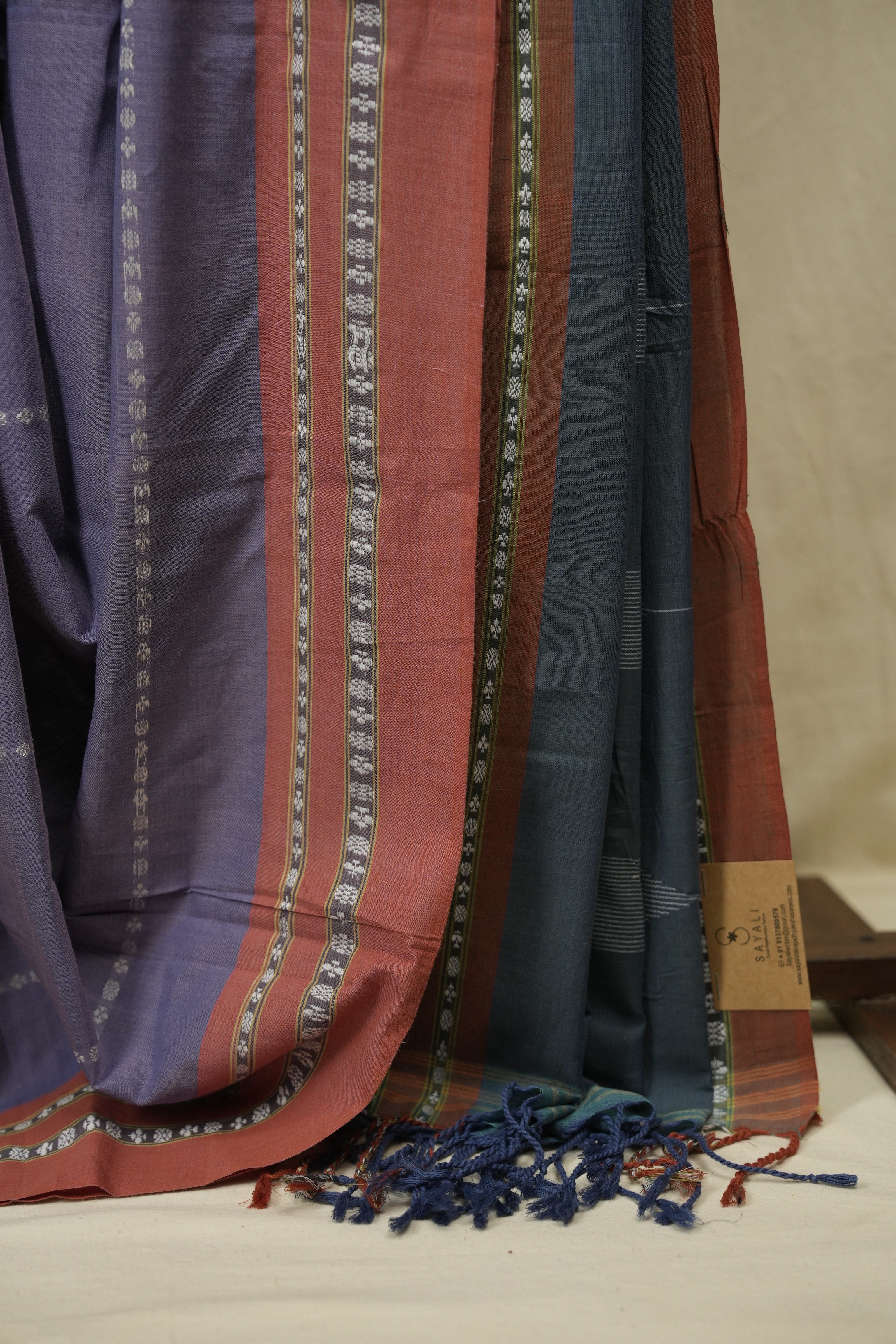 Purple Cotton IIkal Saree - SRPCIS1155