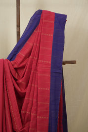 Red Bengal Cotton Saree - SRRBCS126