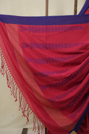 Red Bengal Cotton Saree - SRRBCS126