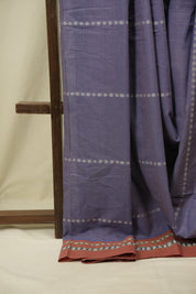 Purple Cotton IIkal Saree - SRPCIS1155