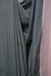 Two Tone Blue Plain Cotton Ilkal Saree - SRTTBPCIS786
