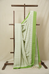 White Bengal Cotton Saree - SRWBCS127