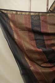 Moss Green HBP Cotton Silk Saree With Maheshwari Border - SRMGCSS1414