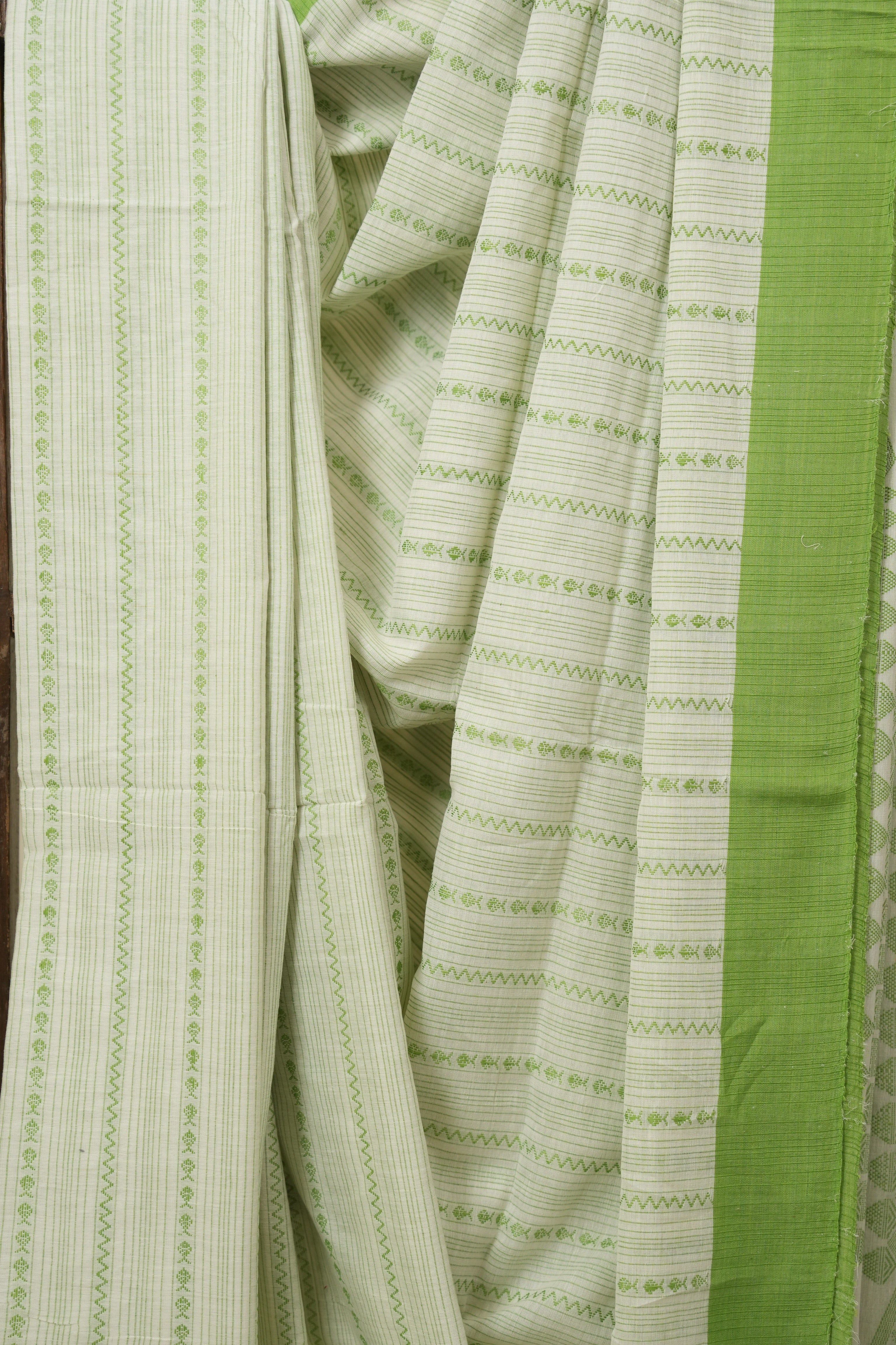 White Bengal Cotton Saree - SRWBCS127
