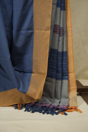 Blue Cotton IIkal Saree - SRBCIS1156