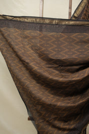 Moss Green HBP Cotton Silk Saree With Maheshwari Border - SRMGCSS1414