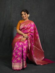 Rani Pink Banarasi Silk Saree - SRRPBSS907