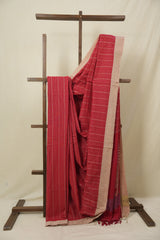 Red Bengal Cotton Saree - SRRBCS128