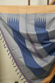 Blue Cotton IIkal Saree - SRBCIS1156