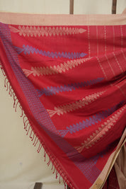 Red Bengal Cotton Saree - SRRBCS128