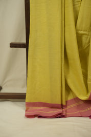 Yellow Cotton IIkal Saree - SRYCIS1153