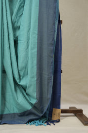 Sky Blue Plain Cotton Ilkal Saree - SRSBPCIS787