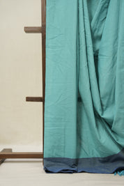 Sky Blue Plain Cotton Ilkal Saree - SRSBPCIS787