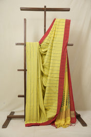 Yellow Bengal Cotton Saree - SRYBCS129