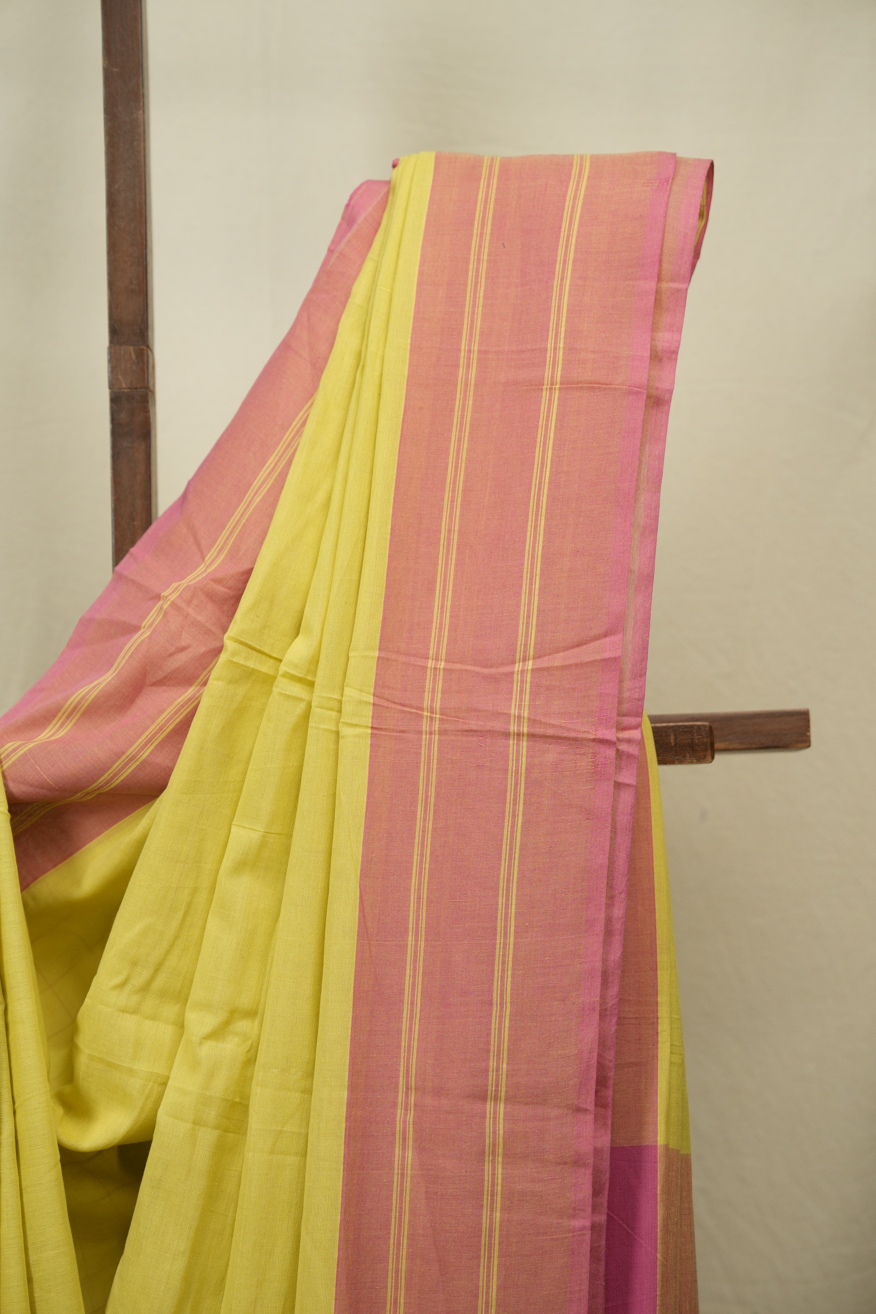 Yellow Cotton IIkal Saree - SRYCIS1153