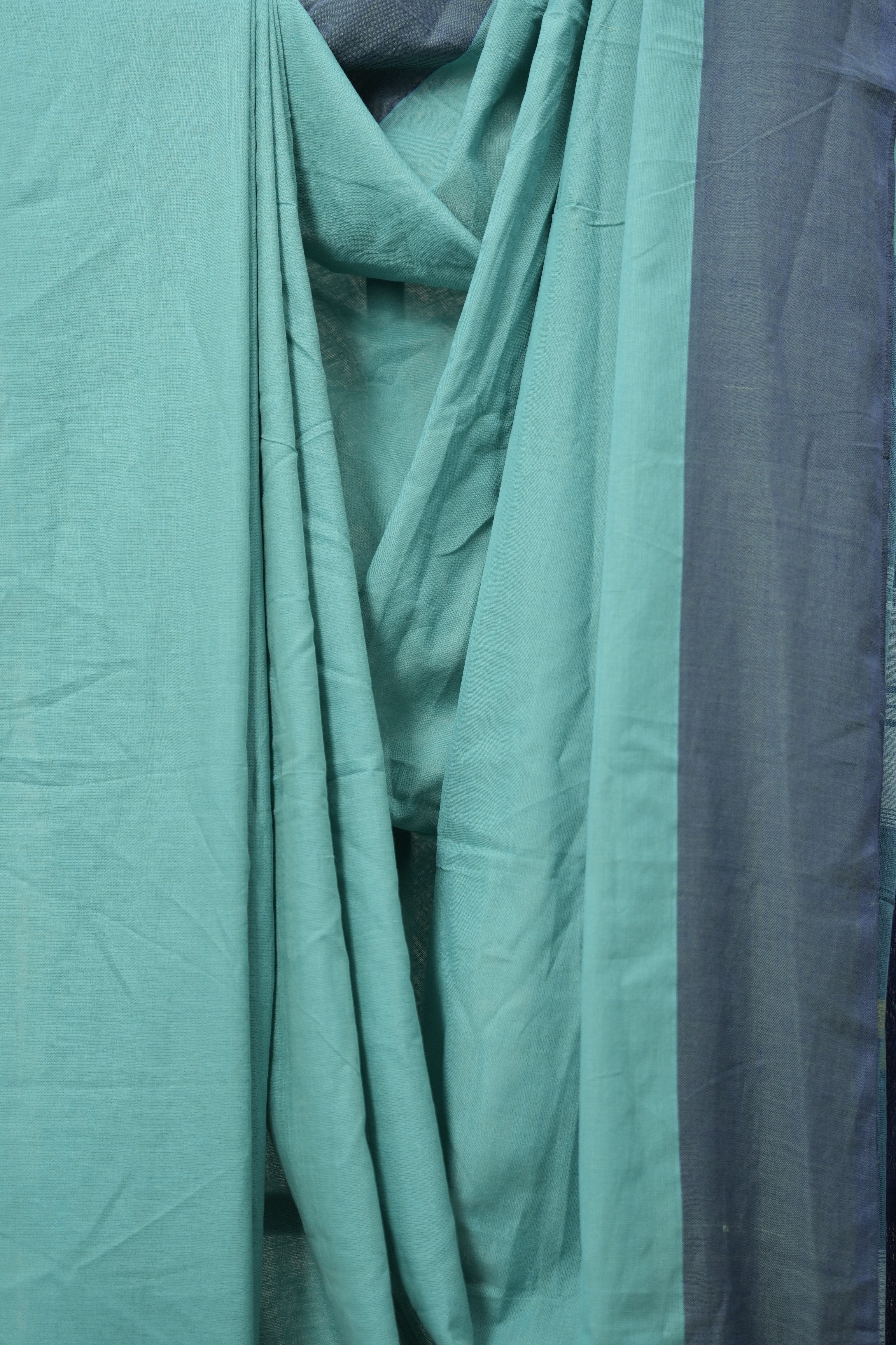 Sky Blue Plain Cotton Ilkal Saree - SRSBPCIS787
