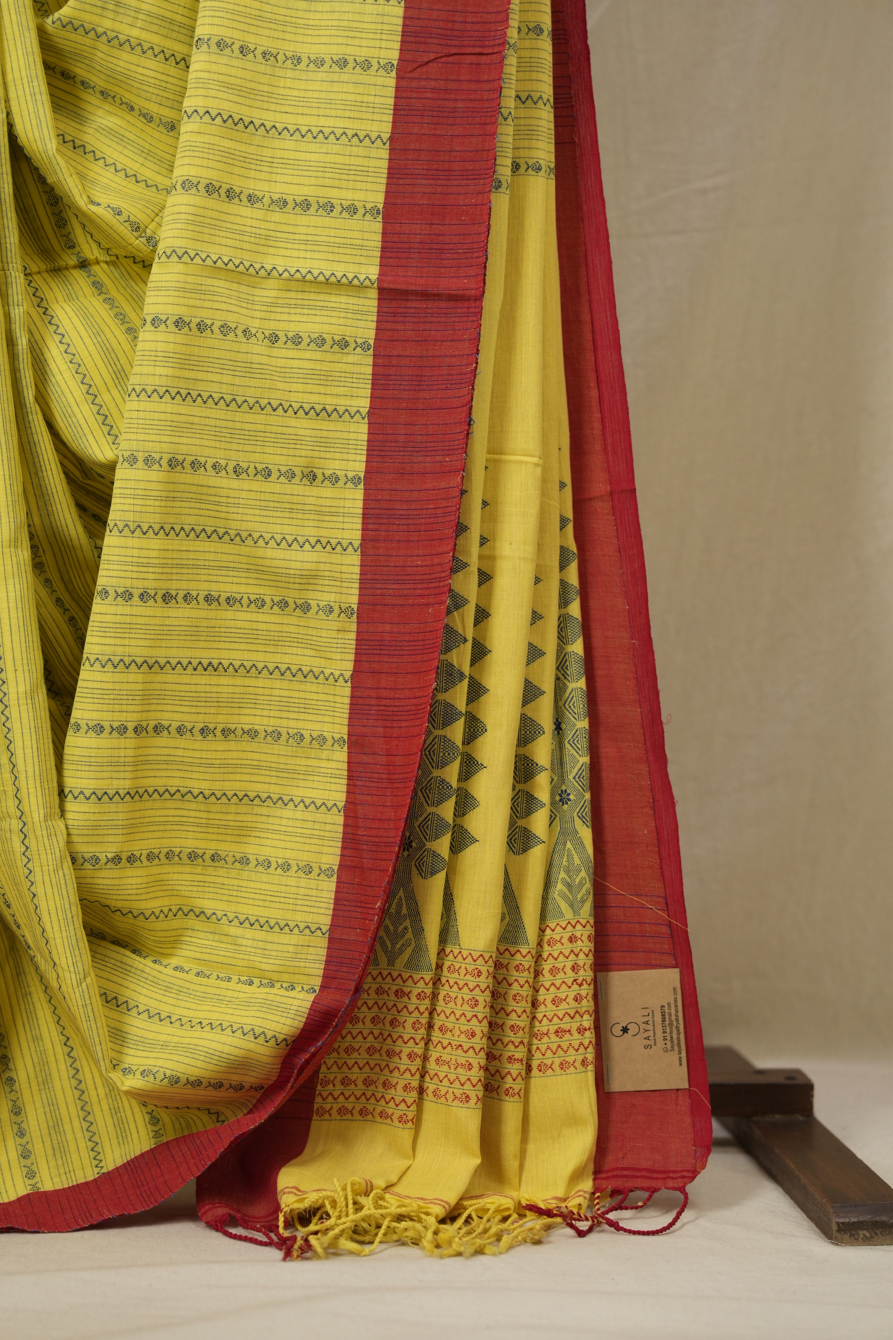 Yellow Bengal Cotton Saree - SRYBCS129